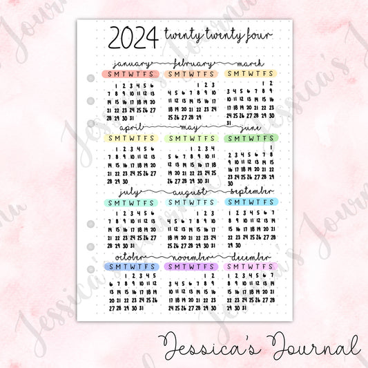 2024 Calendar | Journal Spread