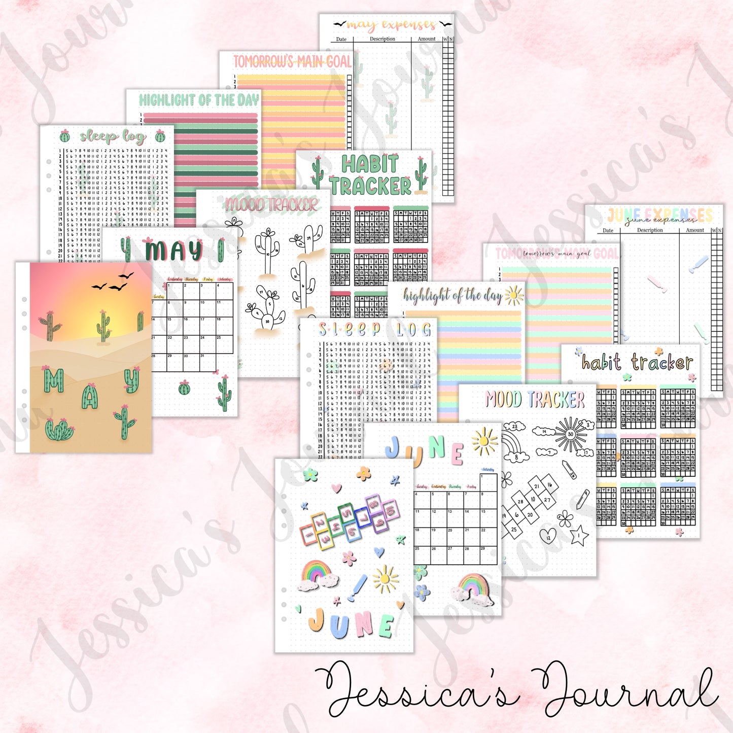 The Basic Starter Kit | Personalized Journal | 2023-2024 Spreads | Stationery