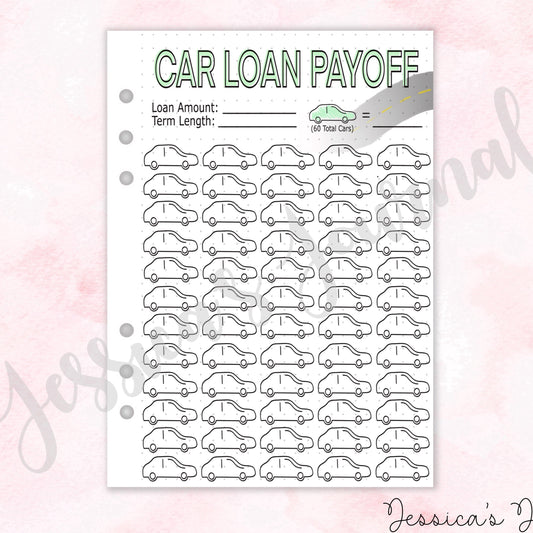 Car Loan Payoff Tracker | Journal Spread