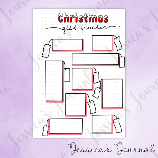 DIGITAL DOWNLOAD PDF Christmas Gift Tracker | Journal Spread