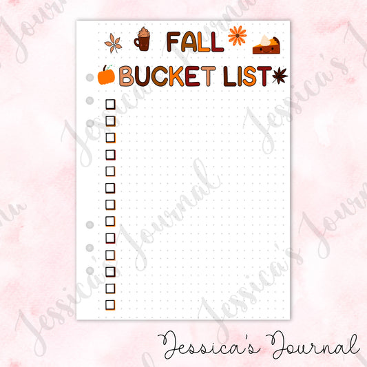 Fall Bucket List | Journal Spread