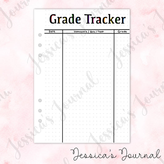 Grade Tracker | Journal Spread