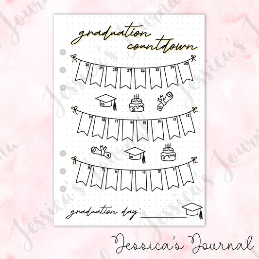 Graduation Countdown | Journal Spread