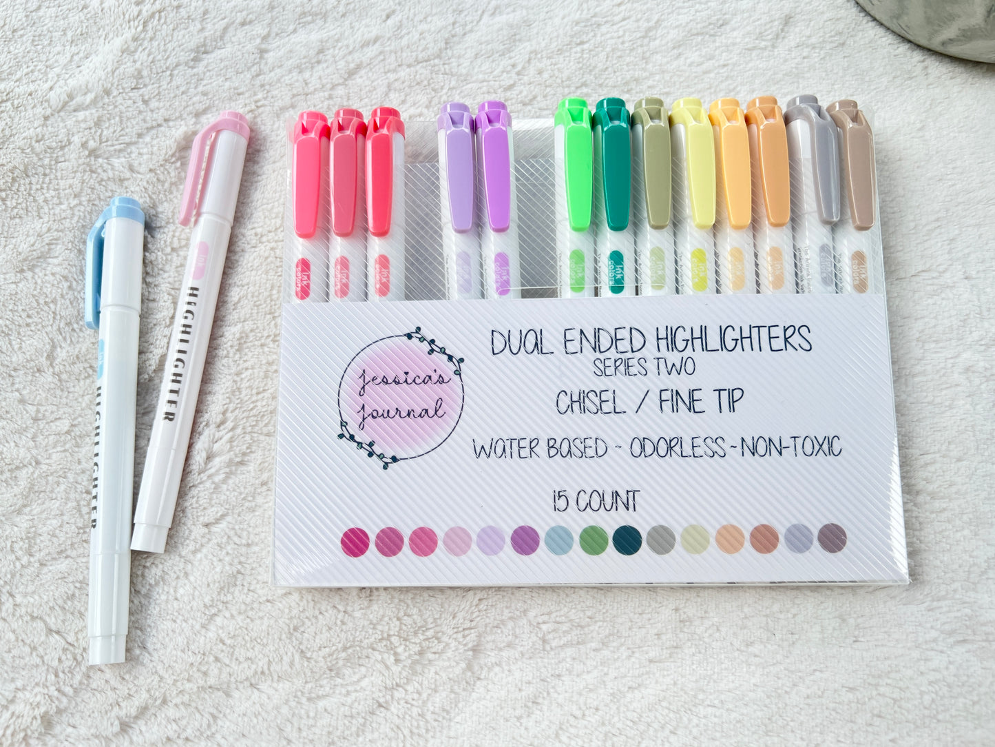 Double Ended Highlighters | 15 Count | Series 1, 2, 3