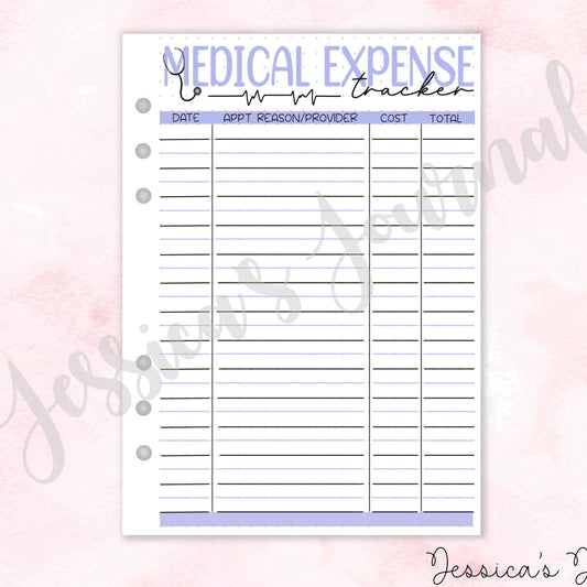 Medical Expenses Tracker | Journal Spread