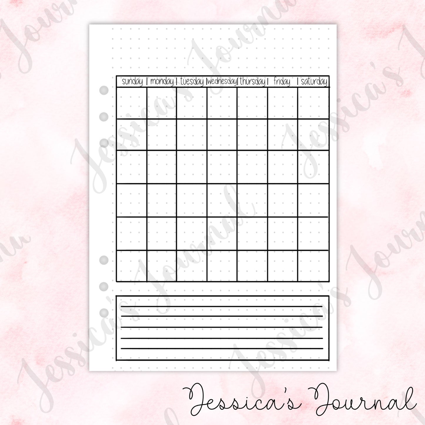 Monthly Overview Tracker | Journal Spread