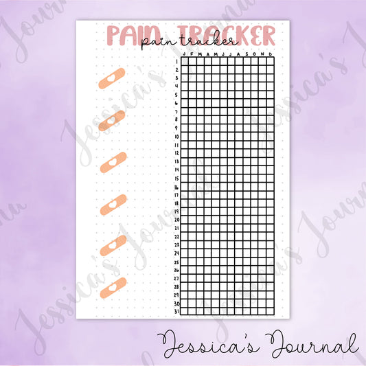 DIGITAL DOWNLOAD PDF Pain Tracker | Journal Spread
