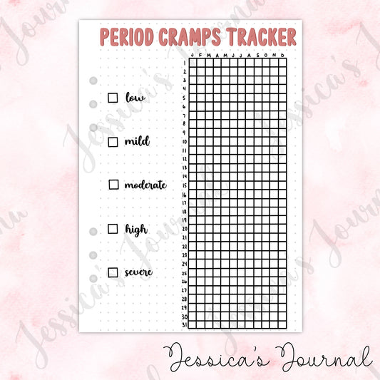 Period Cramps Tracker | Journal Spread