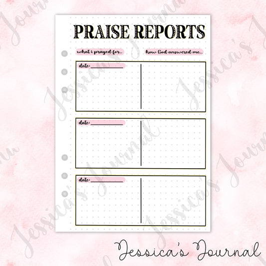 Praise Reports | Journal Spread
