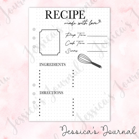 Recipe Card | Journal Spread