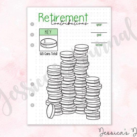 Retirement Contributions Tracker | Journal Spread