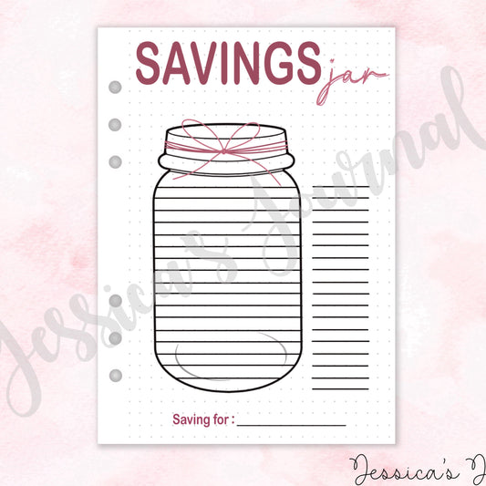 Savings Jar | Journal Spread