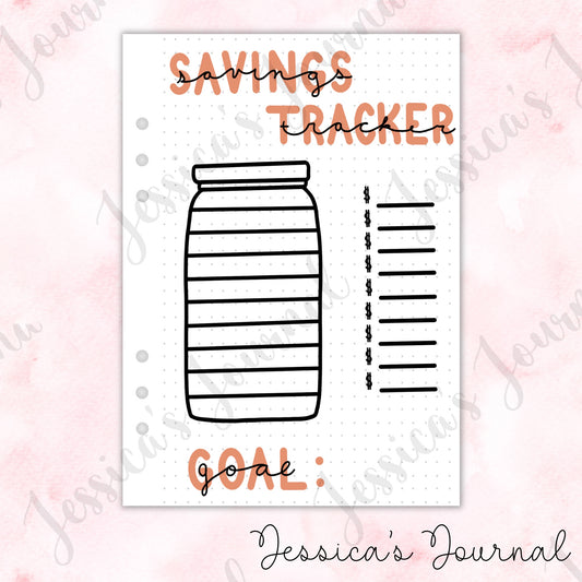 Savings Tracker | Journal Spread