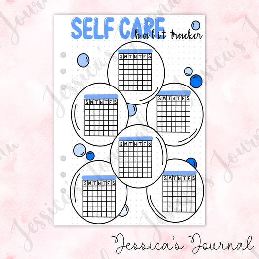 Self Care Habit Tracker | Journal Spread