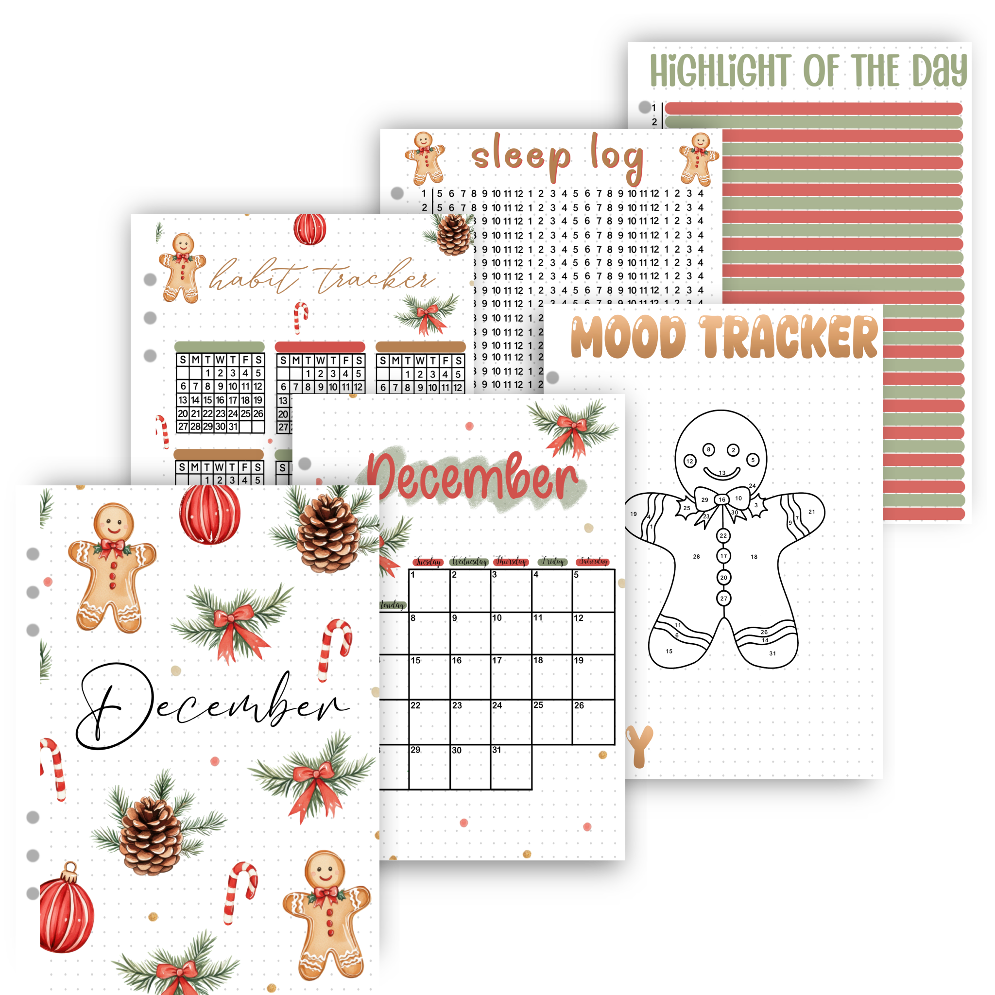 December 2026 Christmas BinderReady Journal Pages Jessica's Journal