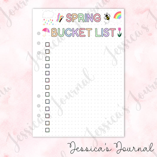 Spring Bucket List | Journal Spread