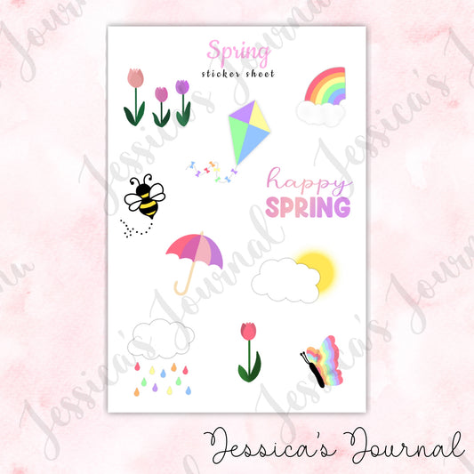 Spring Themed Sticker Sheet