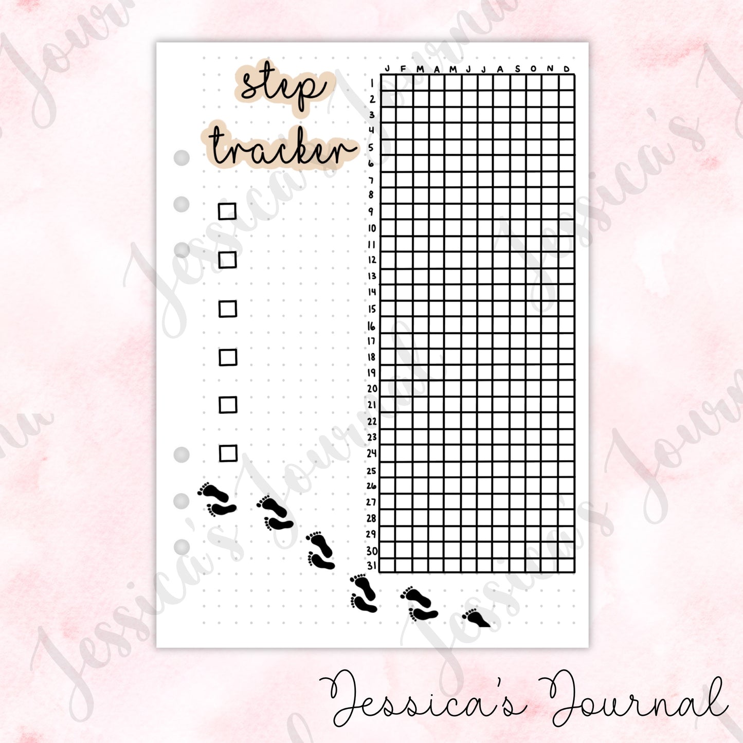 Step Tracker | Journal Spread
