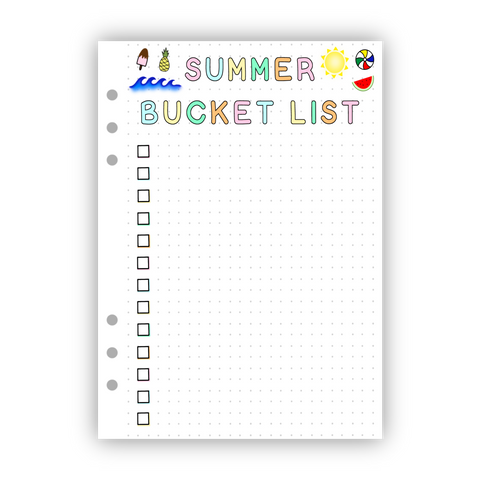 Summer Bucket List