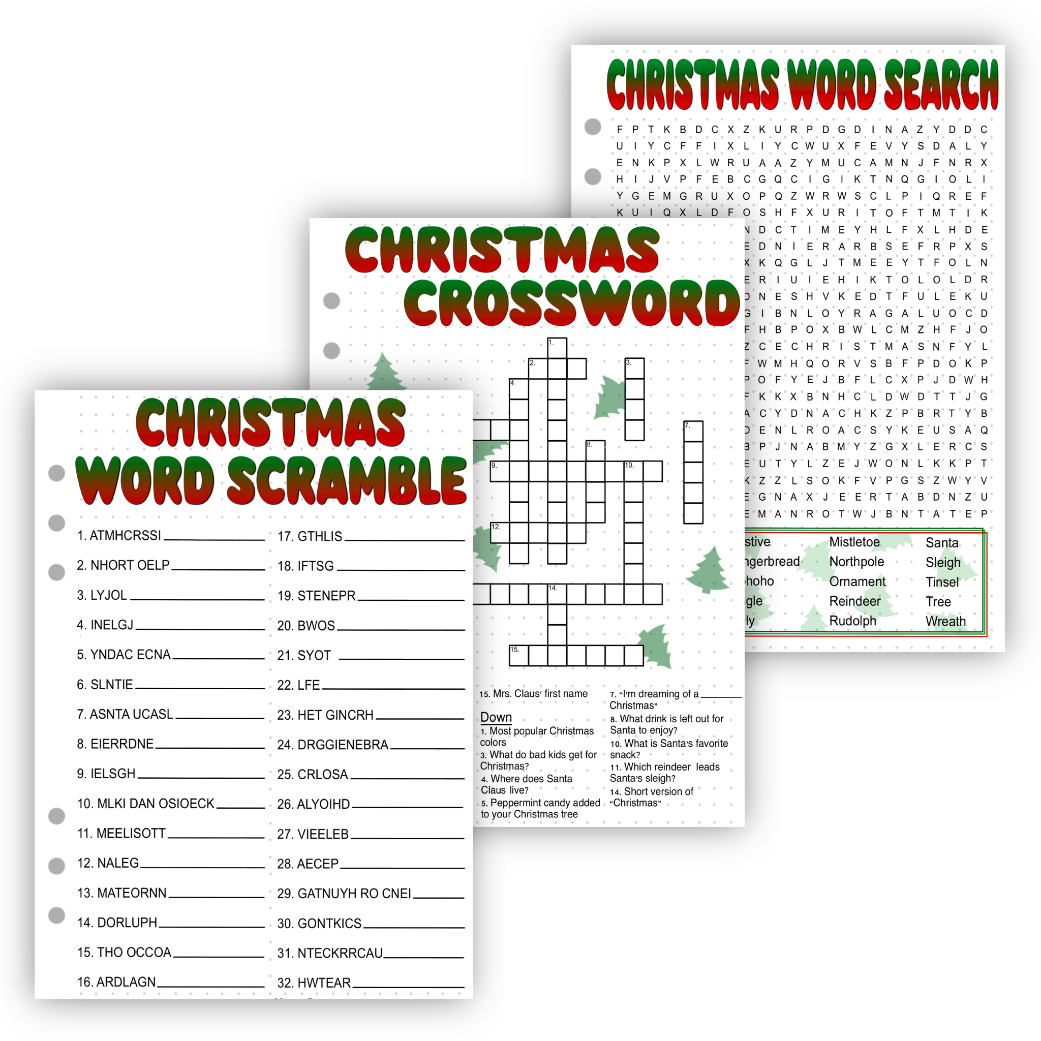 Christmas Activity Pages Jessica's Journal