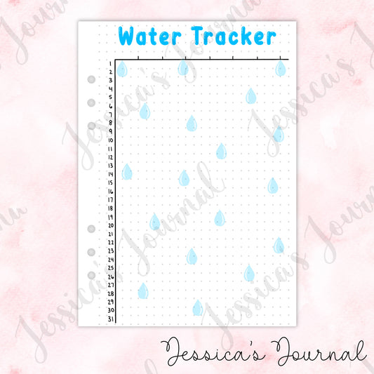 Monthly Water Tracker | Journal Spread