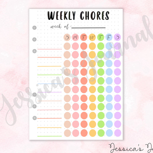 Weekly Chores Tracker | Journal Spread