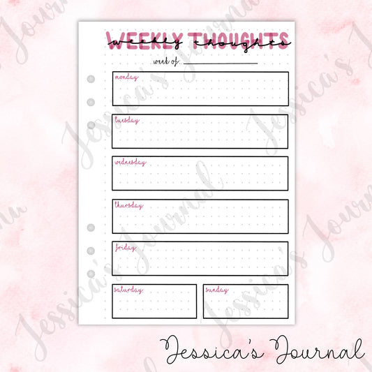 Weekly Thoughts | Journal Spread