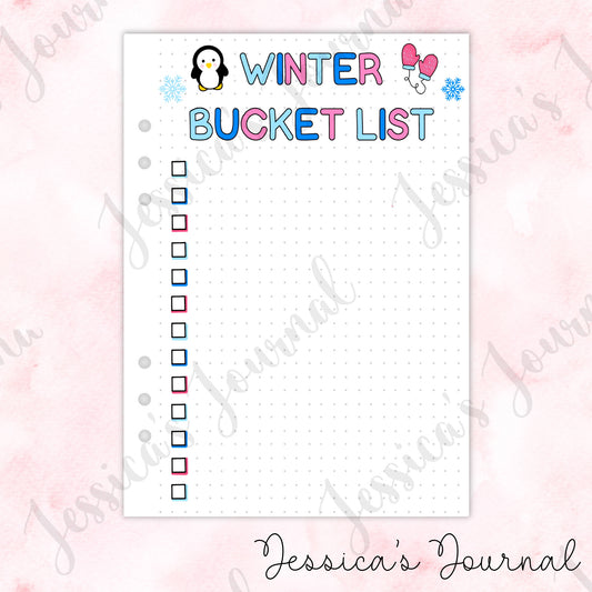 Winter Bucket List | Journal Spread