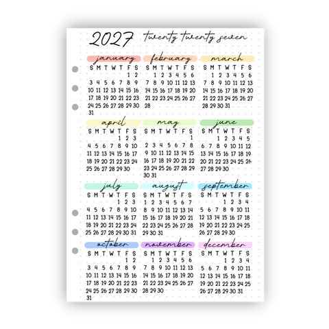 2027 Calendar