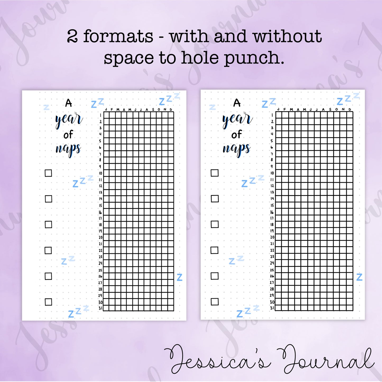 DIGITAL DOWNLOAD PDF A Year Of Naps | Journal Spread