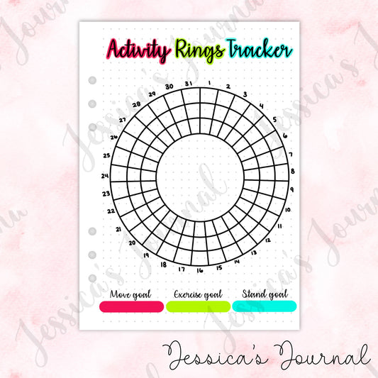 Activity Rings Tracker | Journal Spread