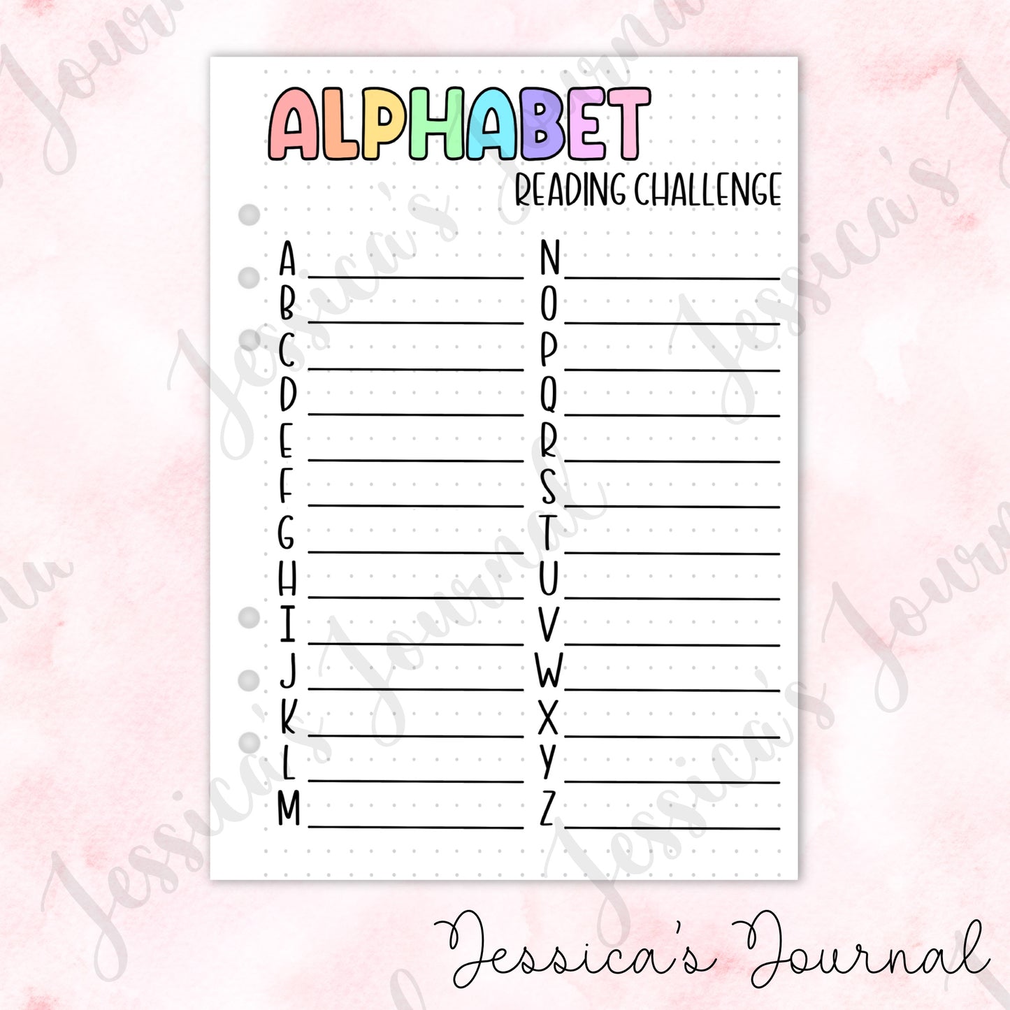 Alphabet Reading Challenge | Journal Spread