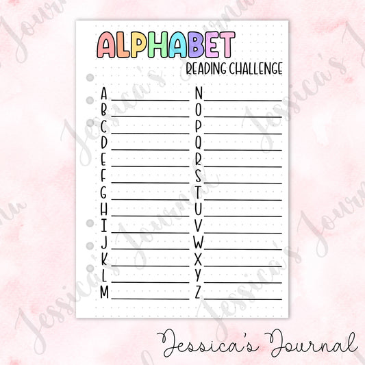 Alphabet Reading Challenge | Journal Spread