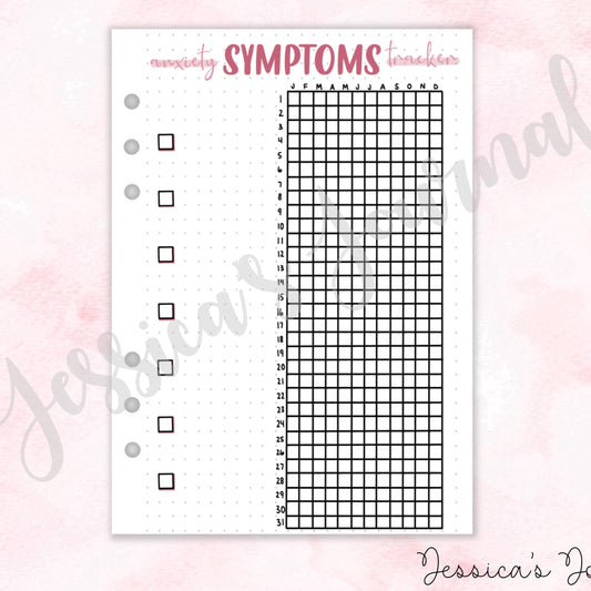 Anxiety Symptoms Tracker | Journal Spread