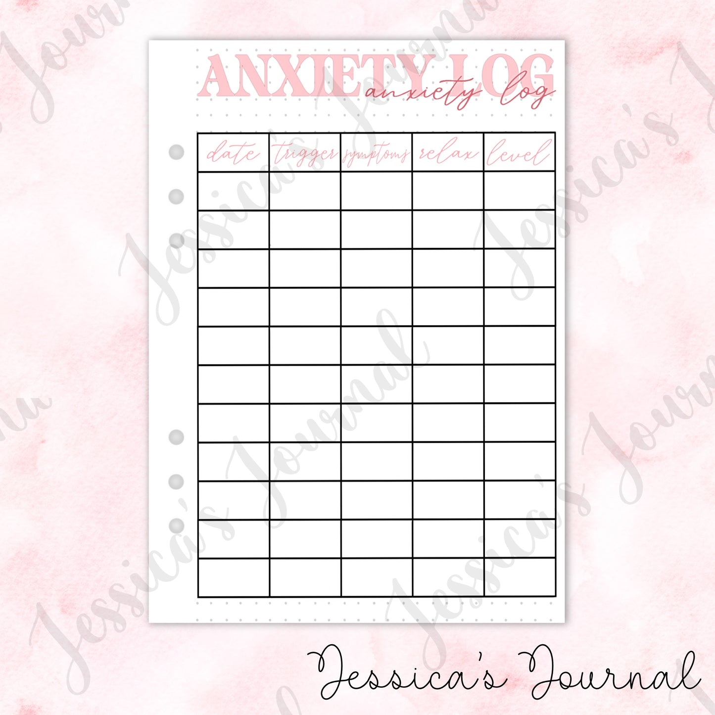 Anxiety Log | Journal Spread