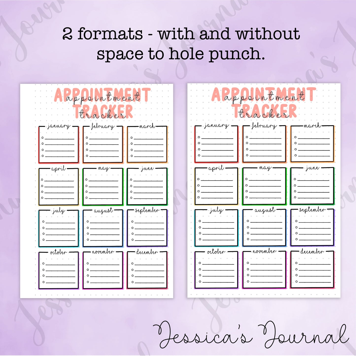 DIGITAL DOWNLOAD PDF Appointment Tracker | Journal Spread