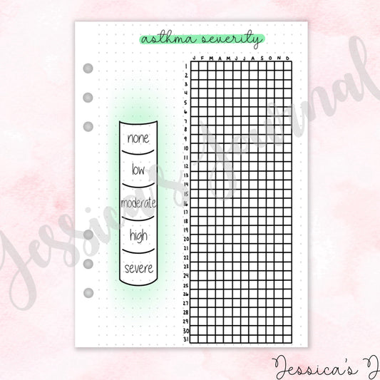 Asthma Severity Tracker | Journal Spread