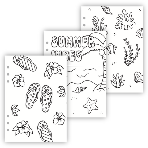 Beach Vibes Coloring Pages