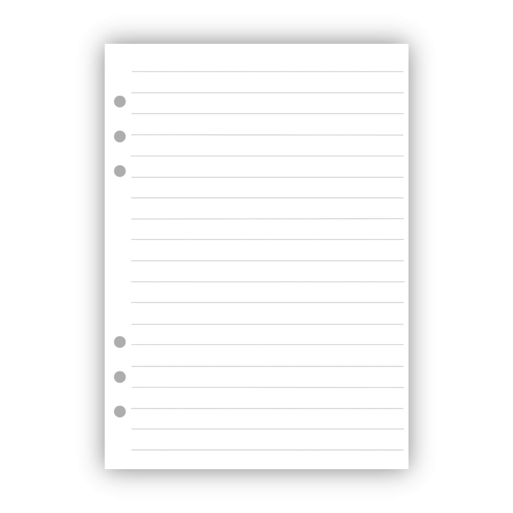 Blank Lined Page | Binder-Ready Journal Page – Jessica's Journal