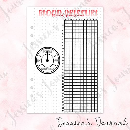 Blood Pressure Tracker | Journal Spread