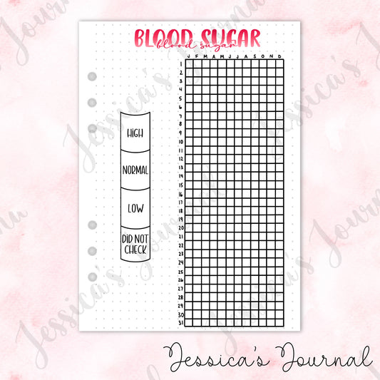 Blood Sugar Tracker | Journal Spread