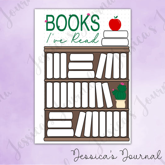 DIGITAL DOWNLOAD PDF Books I've Read | Journal Spread