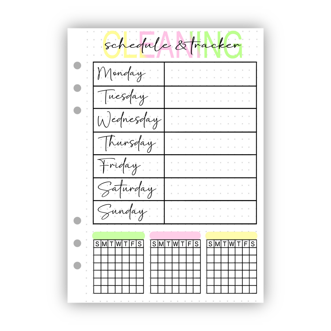Chore Schedule & Tracker | Binder- Ready Journal Page