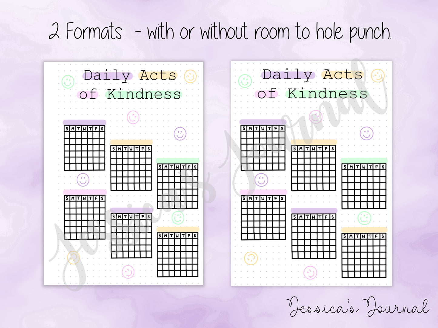 DIGITAL DOWNLOAD PDF Daily Acts of Kindness Tracker | Journal Spread