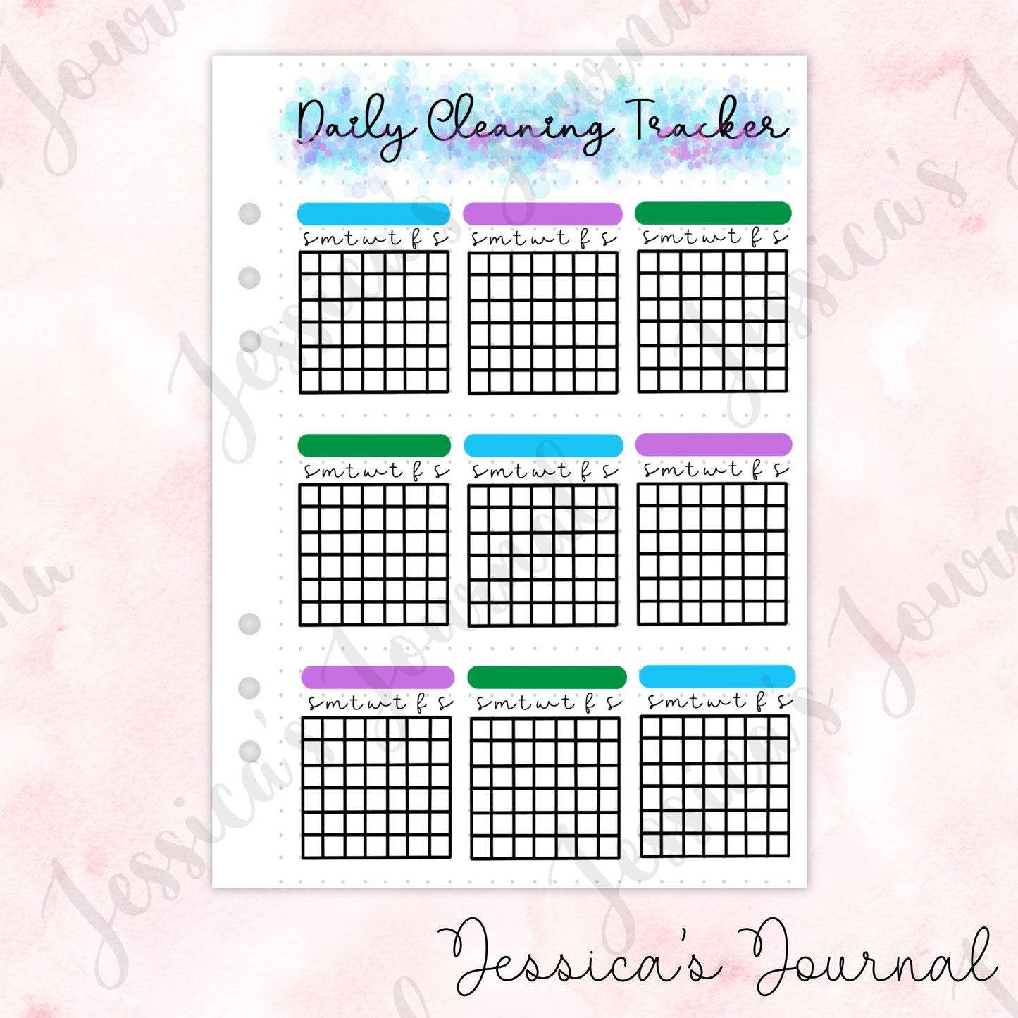 Daily Cleaning Tracker | Journal Spread