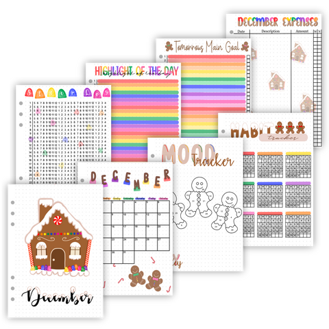 2025 Monthly Holiday Page Sets