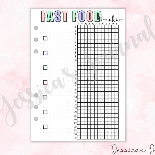 Fast Food Tracker | Journal Spread