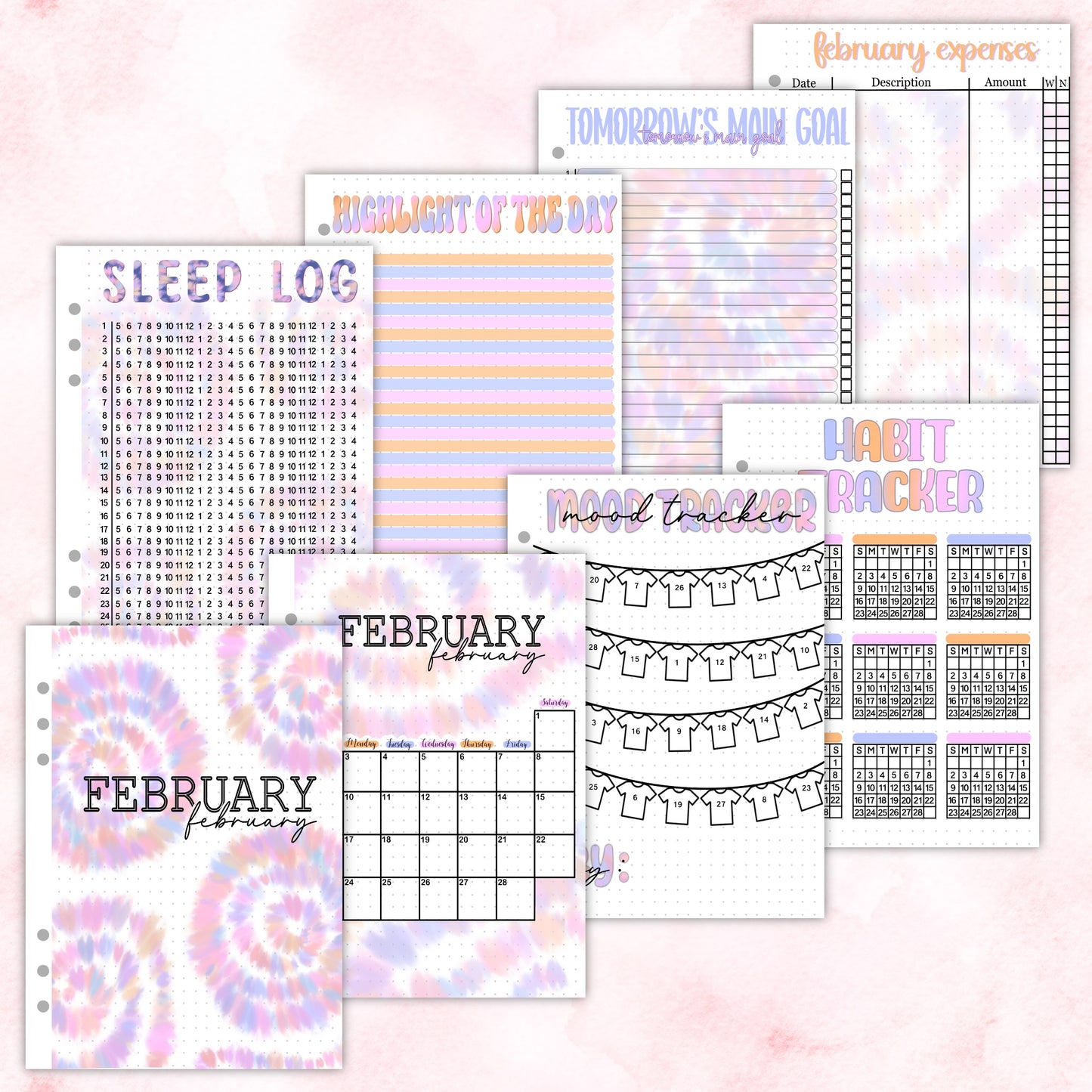 Individual Page Themed Monthly Spread