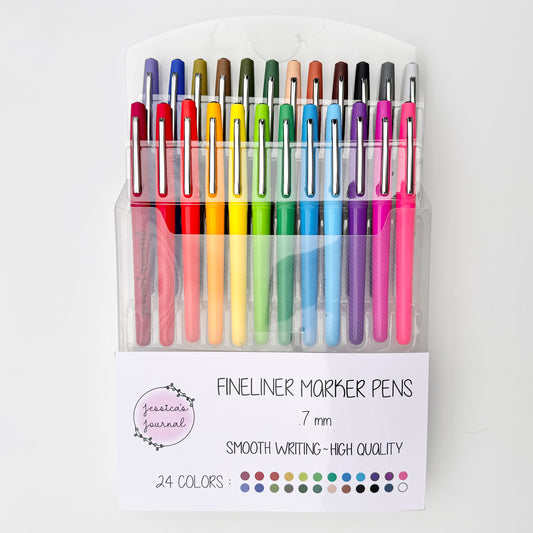 Fineliner Marker Pens | 24 Count