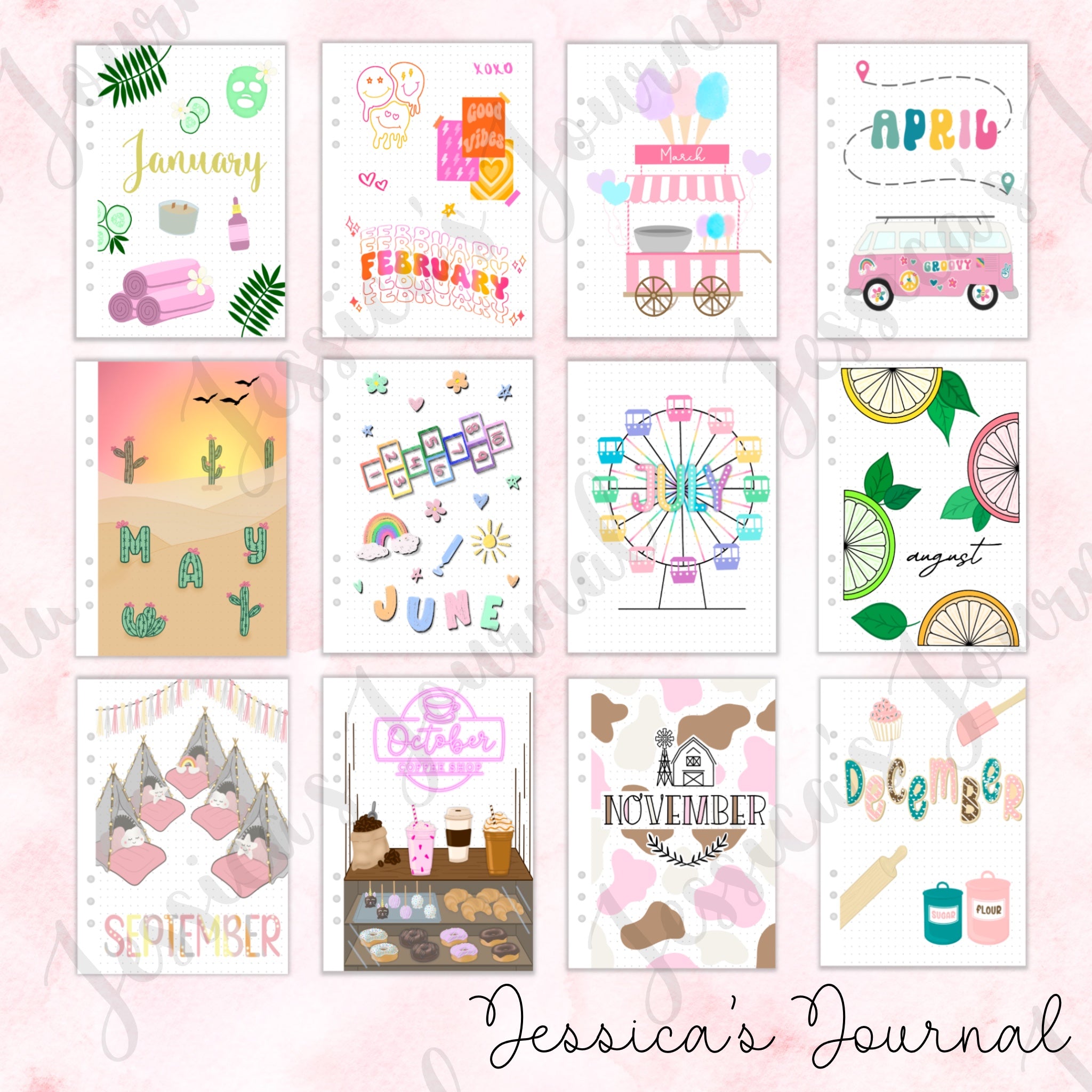 Full Year Spreads Bundle 2024 Spreads Jessica S Journal   Full Year Phys. 